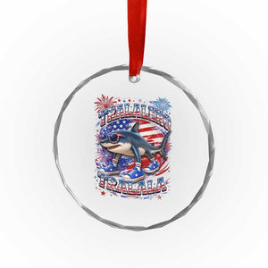Tralalero Tralala Shark Italian Brainrot 4th Of July Meme Crystal Glass Ornament TS14 Print Your Wear
