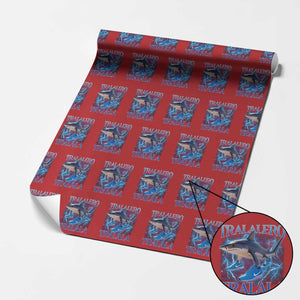 Tralalero Tralala Shark Wrapping Paper Roll Funny Internet Brainrot Memes Gen Alpha TS10 Red Print Your Wear