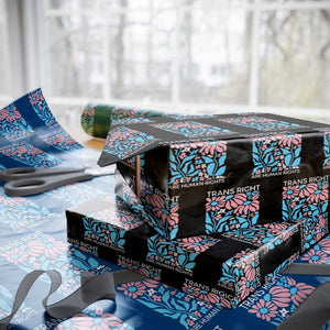 Trans Rights Wrapping Paper Roll Protect Trans Social Justice LGBT TS10 Black Print Your Wear