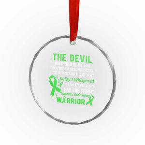 Traumatic Brain Injury Awareness Crystal Glass Ornament I Am The Storm TBI Warrior TS02 Print Your Wear