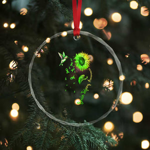 Traumatic Brain Injury Awareness Crystal Glass Ornament Sunflower Hummingbird TS02 Print Your Wear