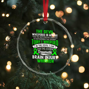 Traumatic Brain Injury Awareness Crystal Glass Ornament TBI Warrior I Am The Storm TS02 Print Your Wear