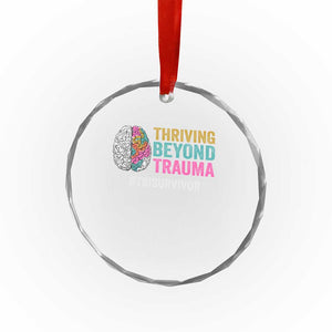 Traumatic Brain Injury Awareness Crystal Glass Ornament Thriving Beyond Trauma TBI Survivor TS02 Print Your Wear