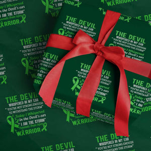 Traumatic Brain Injury Awareness Wrapping Paper Roll I Am The Storm TBI Warrior TS02 Green Print Your Wear