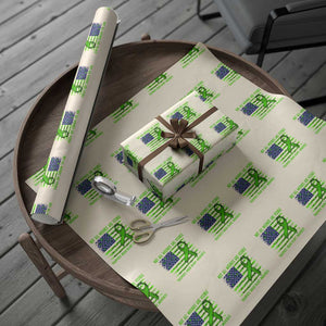 Traumatic Brain Injury Awareness Wrapping Paper Roll Not All Wounds Are Visible TBI Warrior American Flag TS02 Beige Print Your Wear
