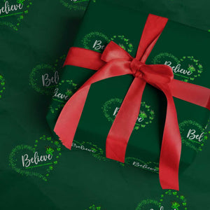 Traumatic Brain Injury Awareness Wrapping Paper Roll TBI Believe Butterflies TS02 Green Print Your Wear