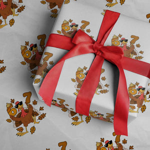 Trending Six Seven Meme Turkey Wrapping Paper Roll Funny Thanksgiving Gift TS12 White Print Your Wear