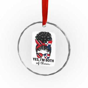 Trini Dominican Girl Crystal Glass Ornament Yes Im Both Trinidad And Tobago Dominican Pride TS10 Print Your Wear