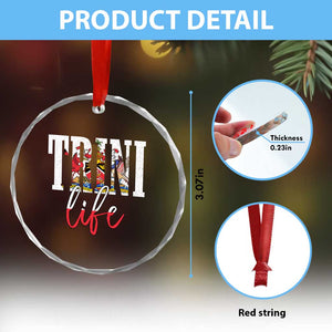 Trini Life Crystal Glass Ornament Trinidad and Tobago Flag Caribbean Souvenir TS10 Print Your Wear