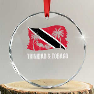 Trini Pride Crystal Glass Ornament Caribbean Trinidad And Tobago Flag TS10 Transparent Glass 3'' Circle Print Your Wear