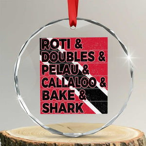 Trini Pride Crystal Glass Ornament Trinidad and Tobago National Food TS10 Transparent Glass 3'' Circle Print Your Wear