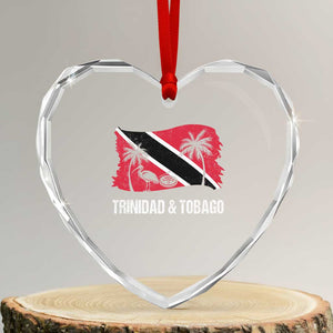 Trini Pride Heart Crystal Glass Ornament Caribbean Trinidad And Tobago Flag TS10 Transparent Glass 3'' Heart Print Your Wear