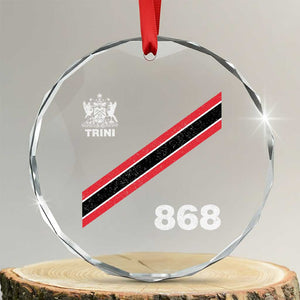 Trinidad and Tobago Flag Crystal Glass Ornament 868 Trini Soccer Fan TS10 Transparent Glass 3'' Circle Print Your Wear