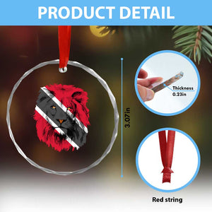 Trinidad and Tobago Flag Lion Crystal Glass Ornament Caribbean Souvenir TS10 Print Your Wear