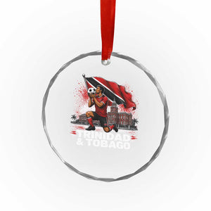 Trinidad and Tobago Soccer Crystal Glass Ornament Patriotic Football Fan Caribbean Pride Gift