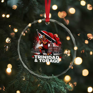 Trinidad and Tobago Soccer Crystal Glass Ornament Patriotic Football Fan Caribbean Pride Gift