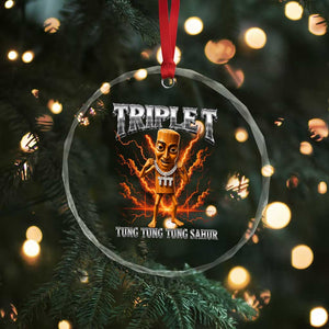 Triple T Tung Tung Tung Sahur Brainrot Meme Crystal Glass Ornament TS10 Print Your Wear