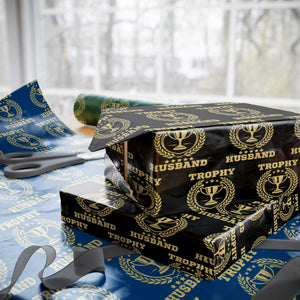 Trophy Husband Wrapping Paper Roll Funny Hubby Groom Humor Marriage Anniversary