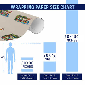 Tropical Beach Six Seven Wrapping Paper Roll Summer Island Vacation Graphic