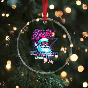 Tropical Xmas Crystal Glass Ornament Retro Santa Feelin' Ho Ho Hot TS09 Print Your Wear