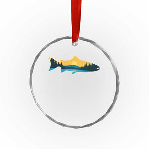 Trout Fly Fishing Outdoor Forest Mountain Nature Wildlife Fisherman Crystal Glass Ornament TS11 Print Your Wear