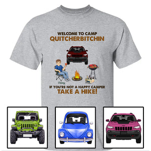 Custom JP Shirts, Welcome To Camp Quitcherbitchin If You're Not A Happy Camper Take A Hike Apparel CTM Custom - Printyourwear
