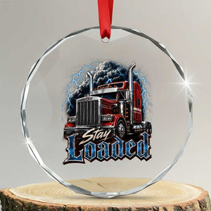 Truck Driver Crystal Glass Ornament Funny Trucker Husband Big Rig Semi Trailer Truckin