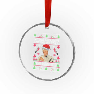 True Crime Ugly Christmas Crystal Glass Ornament Funny Holiday Xmas Party TS10 Print Your Wear