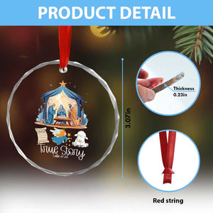 True Story Nativity Xmas Baby God Jesus Christian Crystal Glass Ornament TS09 Print Your Wear