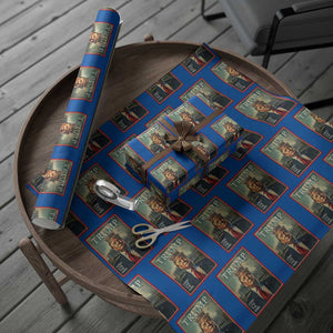 Trump 2025 Wrapping Paper Roll Long Live The King Patriotic Graphic TS02 Blue Print Your Wear
