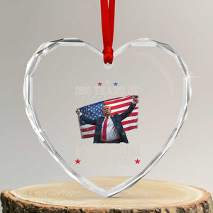 Trump 250th Anniversary Heart Crystal Glass Ornament 250 Years Of Freedom Vintage USA Flag TS11 Transparent Glass 3'' Heart Print Your Wear