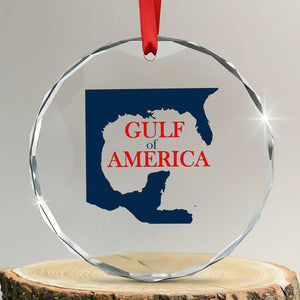 Trump America's Gulf Crystal Glass Ornament North America Map TS02 Transparent Glass 3'' Circle Print Your Wear