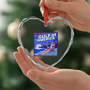 Trump America's Gulf Heart Crystal Glass Ornament Greeting from the Patriot Uncle Sam TS02 Print Your Wear