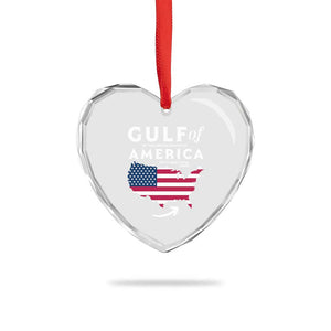 Trump America's Gulf Heart Crystal Glass Ornament Gulf Of The Usa American Flag Pride Patriotic TS02 Print Your Wear