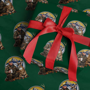 Trump Deer Hunting Wrapping Paper Roll Hunter Beer Drinking Retro Vintage TS02 Green Print Your Wear