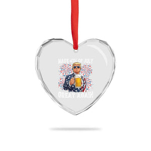Trump Make 4th of July Great Again Heart Crystal Glass Ornament Funny Drinking Beer TS14 Print Your Wear
