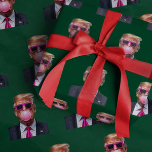 Trump Pink Bubblegum Wrapping Paper Roll Blowing Bubble Gum TS02 Green Print Your Wear
