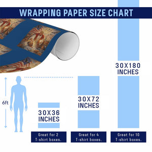 Trump The Healer Oil Painting Graphic Wrapping Paper Roll Sacred Heart Divine Mercy Political Parody TS02 Print Your Wear