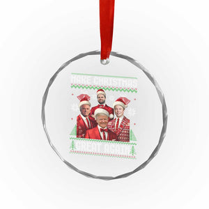 Trump Vance Crystal Glass Ornament Make Christmas Great Again Ugly Christmas Sweater TS10 Print Your Wear