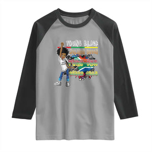 Free Ish Juneteenth Raglan Shirt Freedom Day Since 1865 TS01 Sport Gray Black Print Your Wear