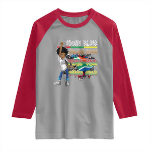 Free Ish Juneteenth Raglan Shirt Freedom Day Since 1865 TS01 Sport Gray Red Print Your Wear
