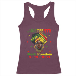 Juneteenth Black Freedom Racerback Tank Top Since 1865 For African Women Black Pride TS01 Maroon Print Your Wear