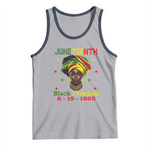Juneteenth Black Freedom Tank Top Since 1865 For African Women Black Pride TS01 Athletic Heather Navy Print Your Wear