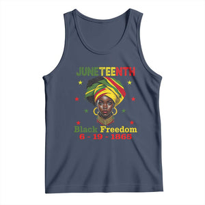 Juneteenth Black Freedom Tank Top Since 1865 For African Women Black Pride TS01 Navy Print Your Wear