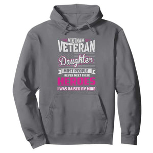 Vietnam Veteran Daughter Hoodie - Raised by My Hero, Proud Veteran Gift TS01 Charcoal Print Your Wear