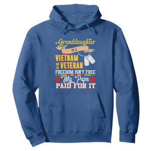 Proud Granddaughter of a Vietnam Veteran Hoodie - Freedom Isn't Free, Patriotic Gift TS01 Royal Blue Print Your Wear