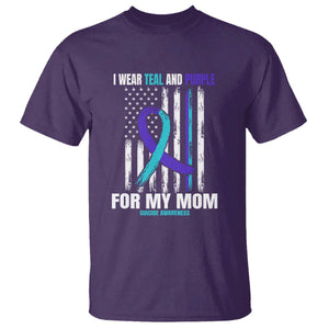 Suicide Awareness T Shirt I Wear Teal & Purple for Someone I Miss Flag Design TS01 Purple Print Your Wear
