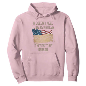 It Doesn't Need to Be Rewritten - We the People American Flag Design - Patriotic Veteran Hoodie Veteran TS01 Light Pink Print Your Wear