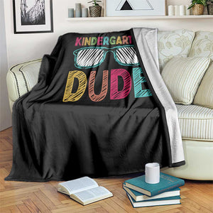 Kindergarten Dude Throw Blanket Funny First Day Back to School Student