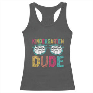 Kindergarten Dude Racerback Tank Top Funny First Day Back to School Student